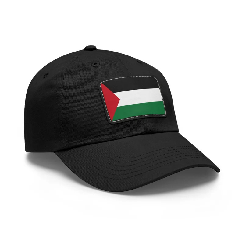 Palestine Flag Hat with Leather Patch